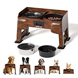 Gardner Pet Comedero Elevado para Perro con 5 Alturas Ajustables, Comedero de Acero Inoxidable Antivuelco y Antiglotón con 2 Boles de 1.6L, Ideal para Perros Medianos y Grandes