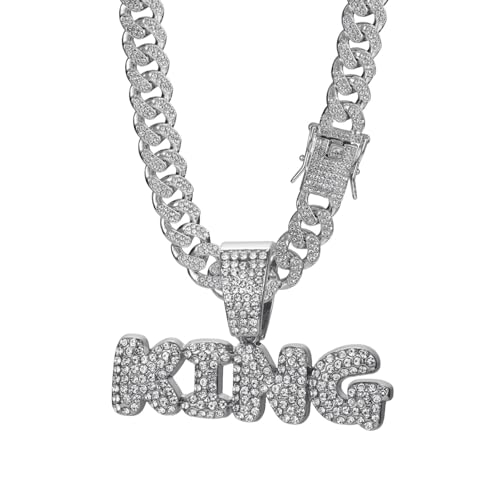 Chaîne cubaine hip-hop hommes collier pendentif bijoux style de rue