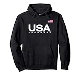 Big USA Lacrosse Flag Pullover Hoodie