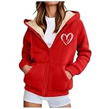 【Sweat à Capuche Thermique Femme】 Poignets côtelés avec cordon de serrage pour une excellente contre le vent extérieur. Entièrement doublé pour un ajustement confortable sans être encombrant, ce sweat-shirt pour femme a un look classique qui vous gardera chaud et élégant pendant les froides journées d'hiver. C'est une belle veste légère pour l'automne.