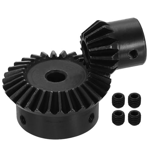 QUARKZMAN 2 Stück Kegelradsatz 15 Mod 1:2 (15T/30T) Gehärteter Stahl Geradkegelrad 90 Grad Lenkmotorgetriebe (8/8mm Wellenloch)