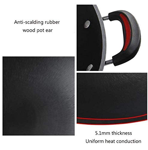 CTCOIJRN Woks Professioneller Antihaft-Wok aus Gusseisen for Induktionsgas mit 43 cm langem Anti-Verbrühungs-Griff 7 CTCOIJRN Woks Professioneller Antihaft-Wok aus Gusseisen for Induktionsgas mit 43 cm langem Anti-Verbrühungs-Griff