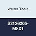 Walter Tools S2126305-M8X1 Prototex HSS Machine Tap, TIN Finish, 8 mm Shank Diameter, 1 mm Thread Length, 10 mm Cutting Length, 90 mm Overall Length, M8 Cutting Diameter