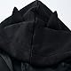PANOZON Damen Hoodie Bauchfrei Pullover mit Katzenohren Hollow Out Gothic Sweatshirt Schwarz M