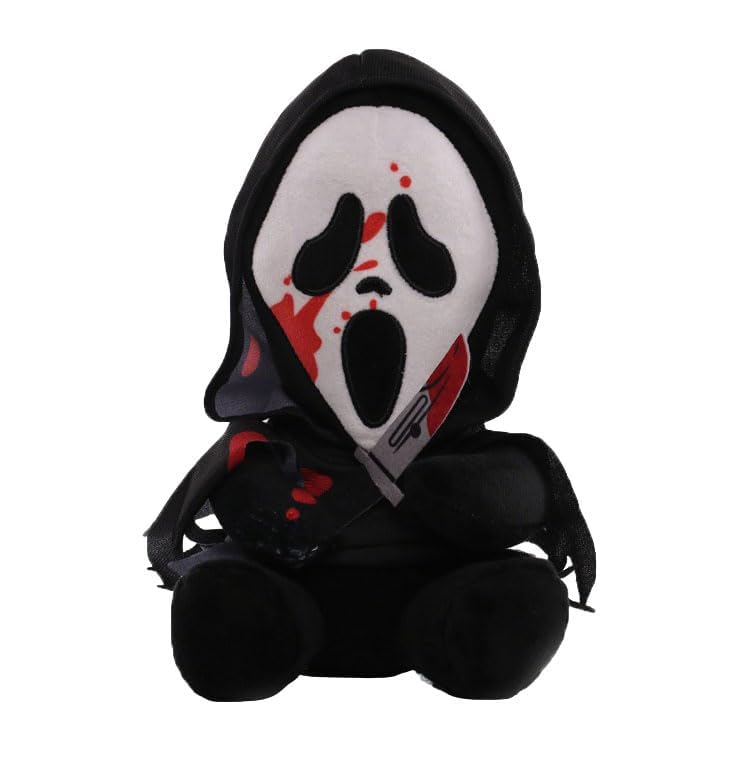 Constprog Collectible Ghost Face Scary Stuffed Animal for Halloween Decor, Scary Doll Stuffed Figure