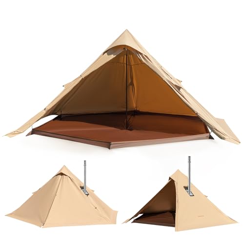 KingCamp Hot Tent, Lightweight Waterproof & Windproof Tipi Hot Tents with Stove Jack for Outdoor Camping