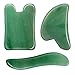 3 paczka Jade Gua Sha Scraping Narzędzie do masażu Naturalna płyta do twarzy i ciała Narzędzie do podnoszenia twarzy Podnieś skórę Relaks Mięśnie Zwolnij stres Poprawa cyrkulacji krwi Metabol yubin199