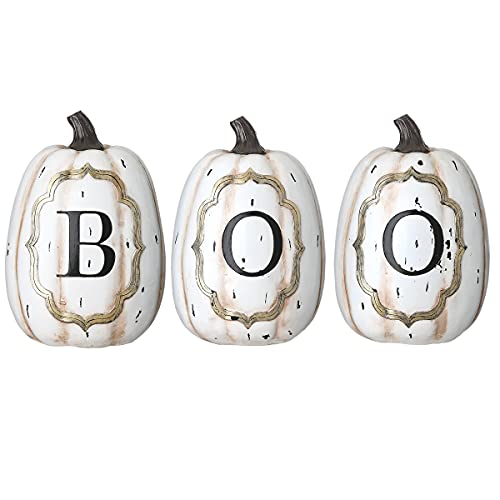 National Tree ​ White Pumpkin Boo Sign Decoration, Halloween Collection,