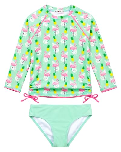 Image of weVSwe Girls Rash Guard Set 2-Piece UPF 50+ Sun Protection Swimsuit 2T-14 Years