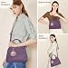 Imagen de IGOLUMON Bolsos de Mano Piel para Mujer para Universitarias Trabajo Bolso Bandolera Universidad Marca Bolsa Outlet Marca Tote Bag Negro Morado
