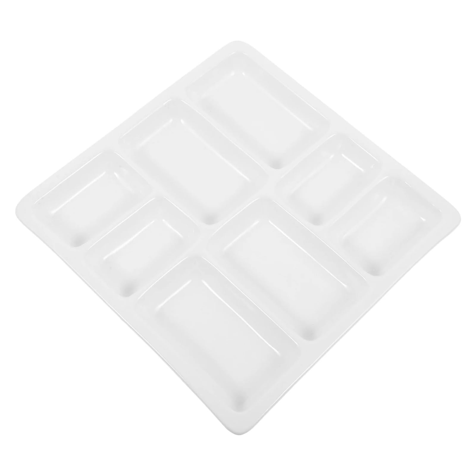 Paleta de Pintura para cerámica Paleta de Pintura cerámica 7 Pulgadas, Bandeja mezcladora Acuarela, ganizador Color 8 pozos for Artistas, bandejas pigmentos, Mezcla Tinta