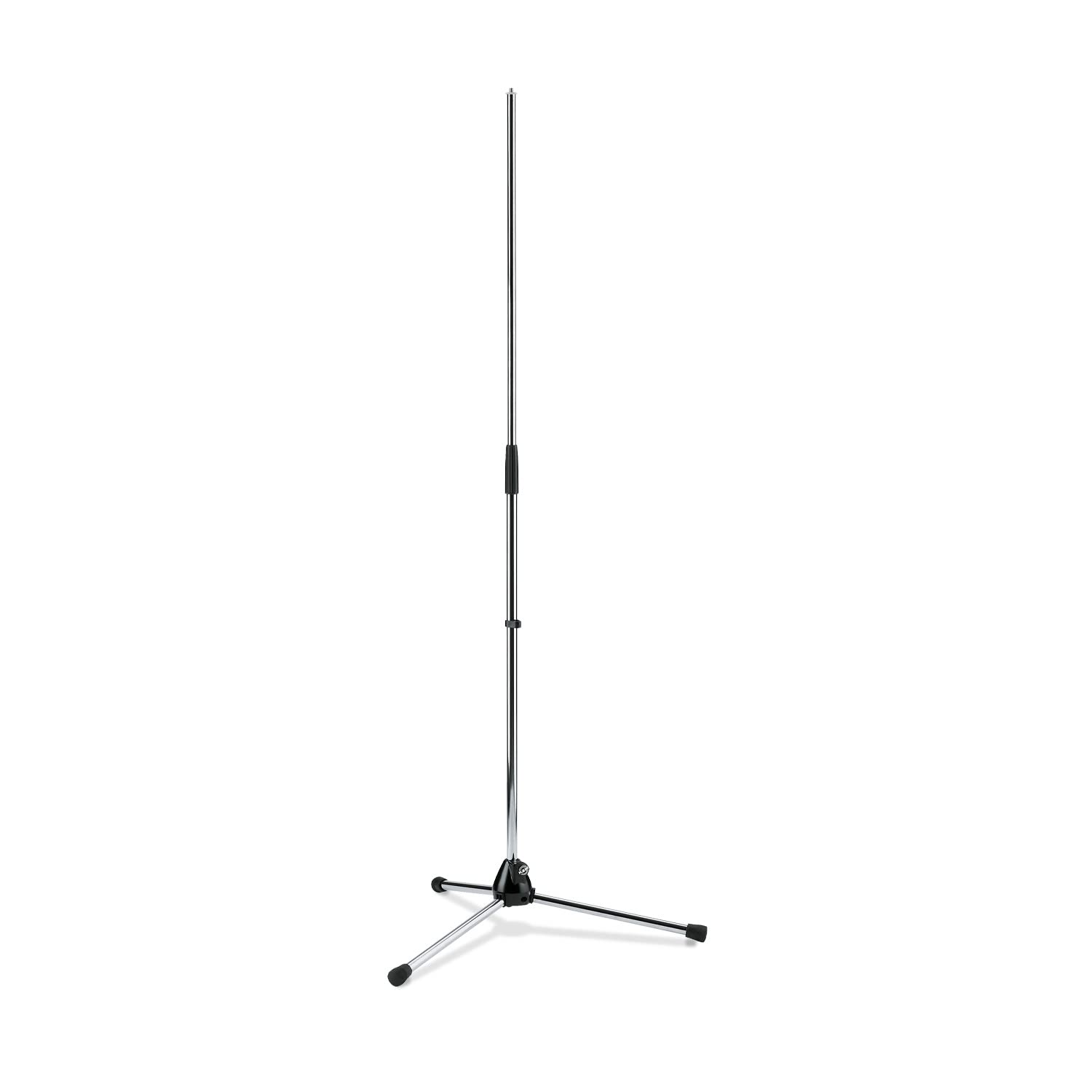 K&M 201A/2 Mikrofonstativ verchromt – Solostativ mit großem Fußkreis - 90 – 160,5 cm ausziehbar, 3/8“ Gewindeanschluss