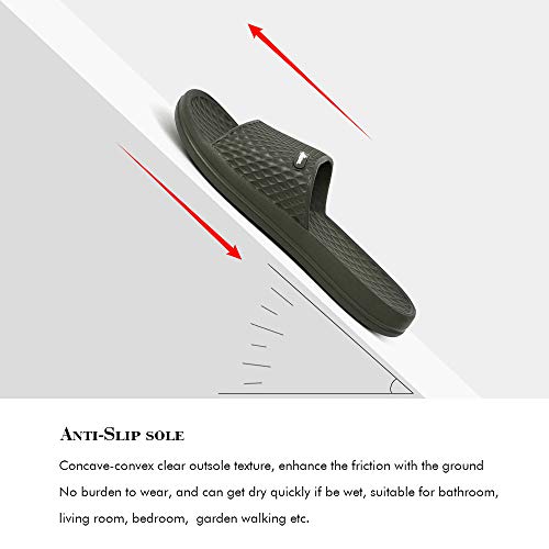 Image of FUNKYMONKEY Men's Shower Slides - Non Slip Quick Drying Sandals for Men - Lightweight Pool Beach Bathroom Slippers Indoor Outdoor