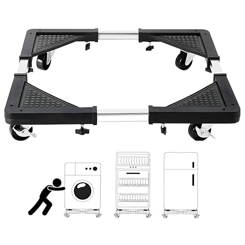 Suporte Móvel Ajustável Com Rodas, Para Geladeira, Máquina De Lavar, Fogão, Capacidade 200kg, Base A