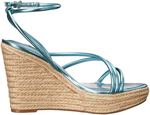 Nine West Women's HIPSTA3 Wedge Sandal, Light Blue, 8 | Image 5
