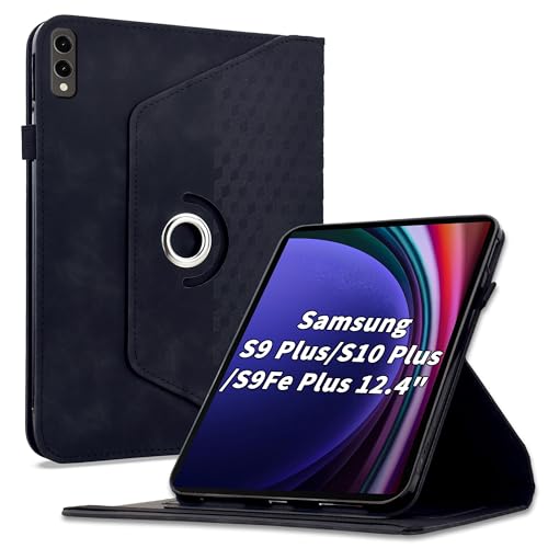 Housse rotative Samsung Galaxy Tab S9 FE Plus avec mise en veille automatique et porte-cartes