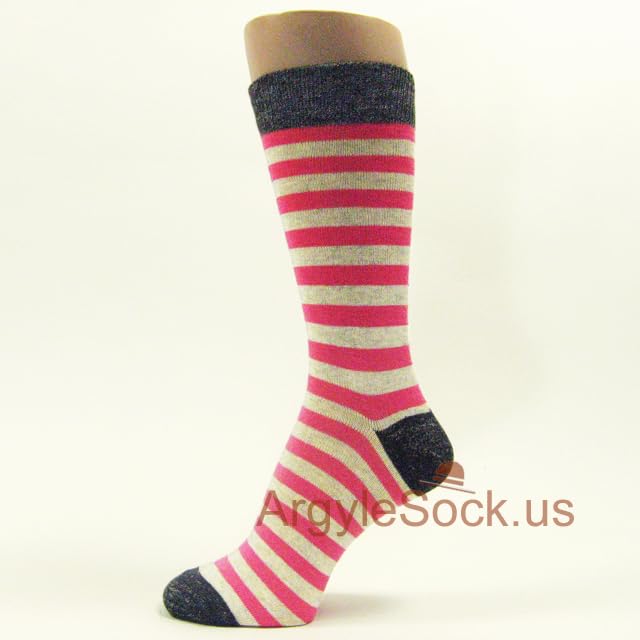 Spotlight Hosiery Mens Striped Dress Socks2