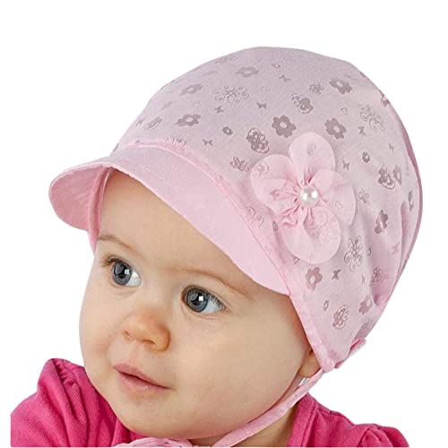 Maja Mädchen Sommermütze Schirmmütze Taufmütze Kopftuch Blumen, Farbe:...