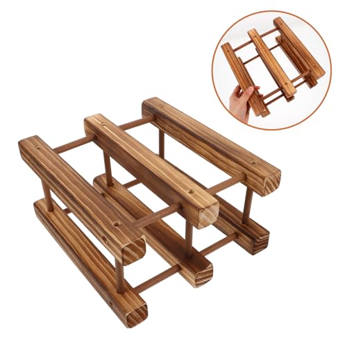 Soporte de vino de madera maciza para exhibición miniatura 7