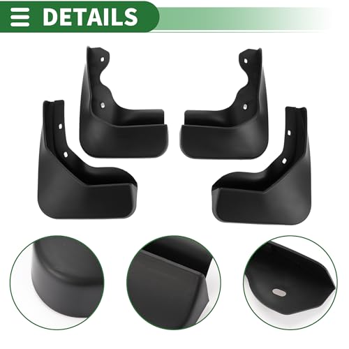 Image of Motoforti Mud Flap Splash Guard Mud Guard for Volkswagen Jetta (Sedan) 2015-2017 Plastic W /Mount Accessories Black
