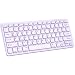 KARFUN Bluetooth-Tastatur,Kabellose Tastatur für iPad/iPad Pro/Air/Mini,iPhone,Smartph... Wiederaufladbare Kabellose Bluetooth-Keyboard (Hellviolett)