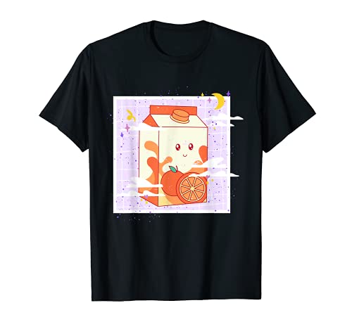 Kawaii Milkshake Anime Otaku Japan Orange Milk Shake Karton T-Shirt