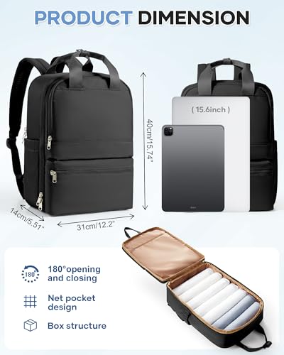 wepadre Black Travel Backpack For Women Men Airline Approved Carry On Bags For Airplanes Personal Item Bag For Airlines Waterproof Hiking Backpack College Laptop Backpack Weekender Overnight Bag4