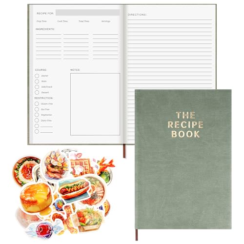 Livro de receitas para escrever por si mesmo A5, livro de receitas para escrever por si mesmo, 100 páginas, DIY, meu livro de receitas para escrever por si mesmo, capa dura, livro de receitas, livro