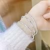 Sterling Silver Bangle Bracelets for Women,Fashion Jewelry Simple Adjustable 925 Silver Cuff Bangles for Women Mom Wife Valentine Mothers Day Gift (Inner diameter 2.56inch) #5