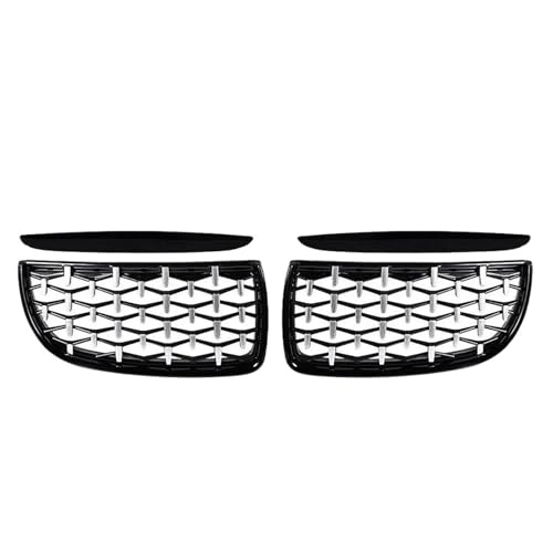 Rejillas delanteras superiores para Serie 3 E90 E91 2005-2008 en color Chrome Black