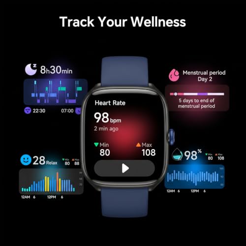 Image of Smart Watches for Women Men[3 Bands], 1.75 inch AMOLED Small Women's Smartwatch