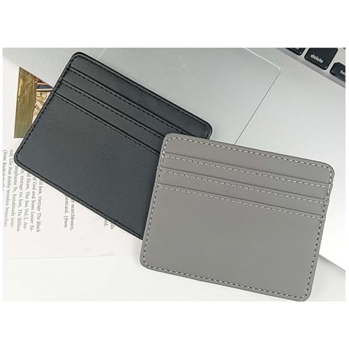 Credit Card Holder for Men with 4 Card Slots, RFID Blocking Mens Wallet Small Card Holder Wallet Ultrathin Design Business Card Holder Slim Wallet for Organize 4 Cards (Style 1, Black) 5