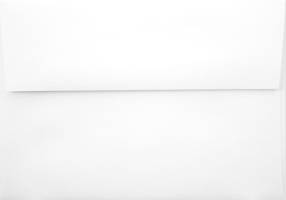 LUXPaper A2 Invitation Envelopes | Peel & Press | 4 3/8 x 5 3/4 | Brilliant White | 80lb. Text | 100% Cotton | 50 Qty