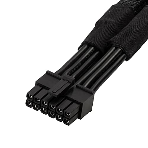 Image of SilverStone Technology PP12-EPS, 2 x EPS 8 pin (PSU) to 12 pin (GPU) Power Cable for 3rd Gen Modular PSUs, SST-PP12-EPS