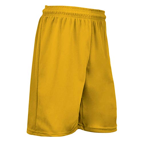 Champro Dri Gear All Sport Polyester Practice Short, Youth Large, Gold
