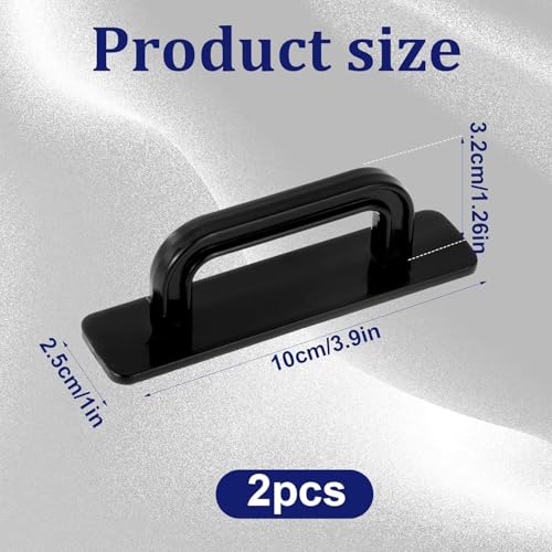 Image of Adhesive Cabinet Handles, Self-Stick Instant Cabinet Handles Alloy No Drilling Push Pull Handles Helper for Kitchen Cabinet Drawer Window Sliding Closet (Plastic Small, 4 Pcs)