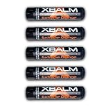Xbalm Lip Balm Extreme Lip Protection (5 Count) SPF 15 UVA/UVB Protection - Extreme Orange. Made in USA