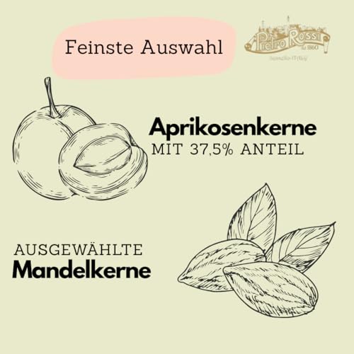 Pietro Rossi Weiche Amaretti 750G [EINZELN VERPACKT] - mit 37,5% Aprikosenkernen - Italienisches Kaffeegebäck - Perfekt zum Kaffee, Heißgetränken & als Dekoration - Traditionelle Rezeptur