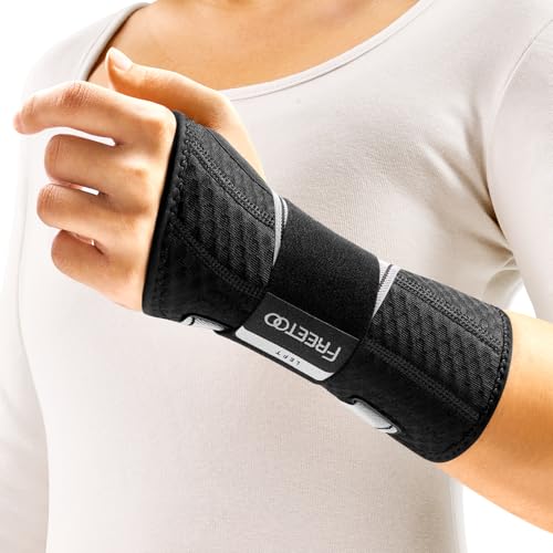 FREETOO Tutore Polso Sinistro Leggero per Tunnel Carpale, Polsiera Ortopedica