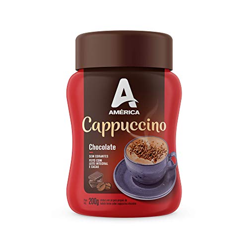 América Cappuccino Em Pó Chocolate Pote 200 G