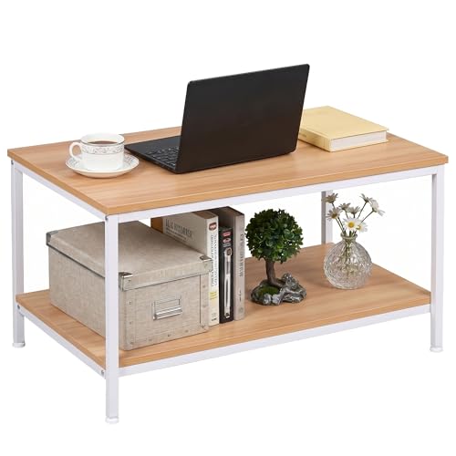 ZenStyle Industrial Coffee Table Natural 31.5in