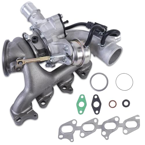 KUIPERAUTO Complete Turbocharger with Gaskets Compatible with 2011-2015 Chevy Cruze,2012-2020 Chevy Sonic,2013-2021 Chevy Trax,2013-2021 Buick Encore with Gasket Kit and Solenoid Valve,1.4L 55565353