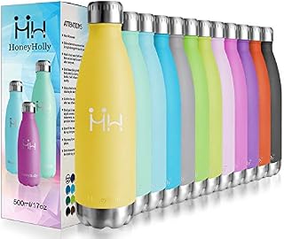 HoneyHolly Stainless Steel Water Bottle-12/17/ 26/oz 500ml Vacuum Insulated Metal Reusable Flask Cola