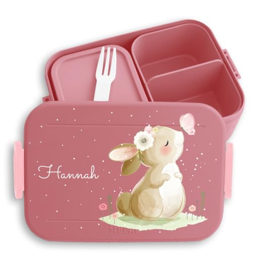 Shirtracer Mepal Lunchbox Kinder personalisiert Süßer Hase mit...