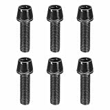HARFINGTON 6pcs Bike Disc Brake Caliper Bolts M5 x 18mm Hex Bicycle MTB Disc Brake Caliper Adapter Screws Bolts for Road Mountain Bike BMX, Black