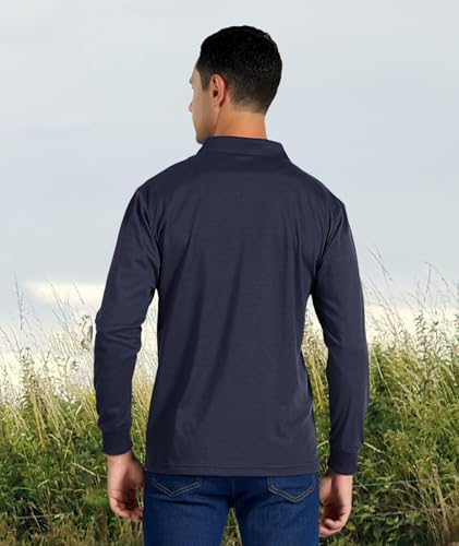 Men’s Polo Shirts Long Sleeve Moisture Wicking Golf Polo Athletic Collared Shirt Tennis T-Shirt Tops2