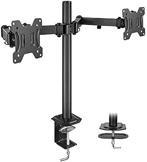 Dual Monitor Stand - Double Articulating Arm Monitor Desk Mount - Adjustable VESA
