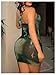 SweatyRocks Women's Cut Out Tie Dye Halter Dress Criss Cross Sleeveless Bodycon Mini Dresses Multicolor Medium