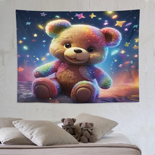 Tenture murale ours mignon pour apporter douceur et réconfort au salon