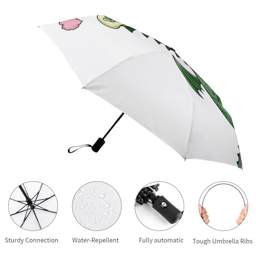 Parapluie pliant léopard automatique compact et résistant pour voyage - 3